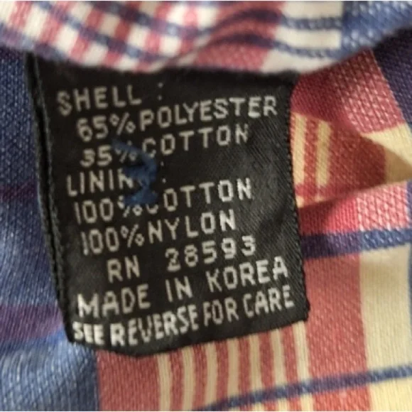 Members Only Men's Vintage Blue Plaid Lining Outdoor Gorpcore Jacket Size L - Picture 9 of 11